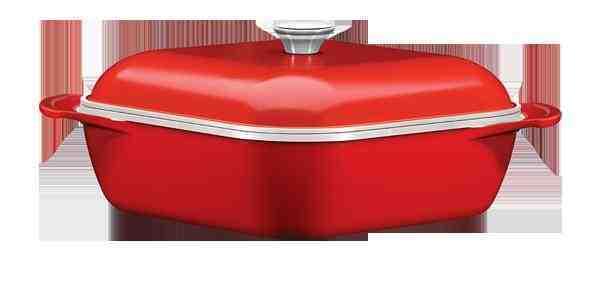 CACAROLA QUADRADA 28 CM LYON SILICONADA