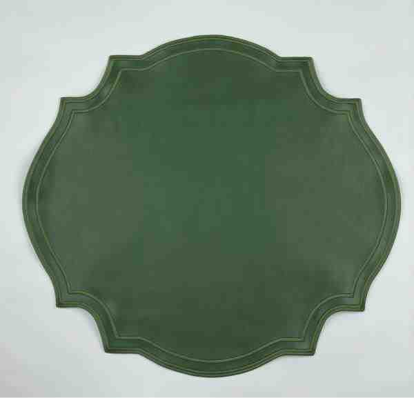 JOGO AMERICANO VENEZA COURO VERDE