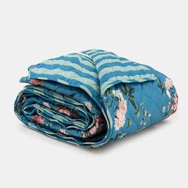 BOUTIE KING MONET C/PT FLORAL/LISTRADO AZUL/VERDE