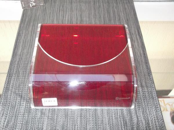 PORTA GUARDANAPOS HAPPY HOUR VERM -PLASTICO