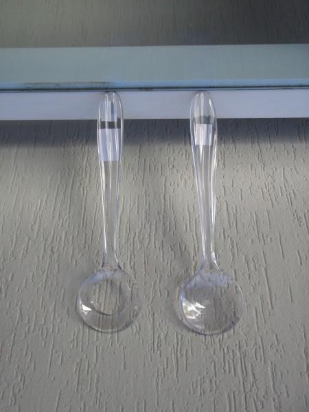 TALHER P/ SALADA AQUA 28 CM TRANSPARENTE EM PLASTICO