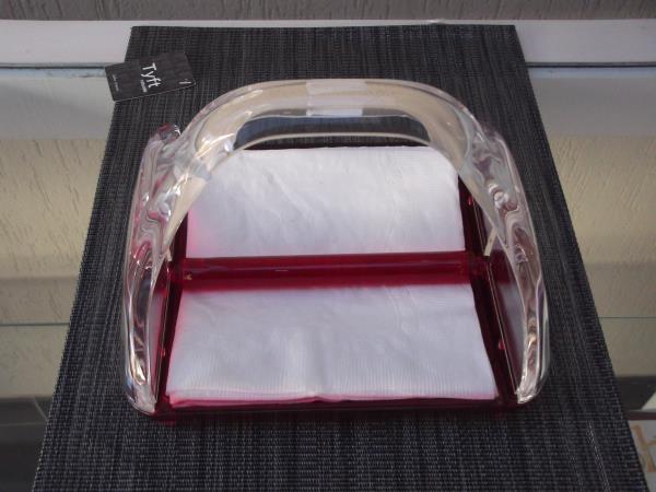 PORTA GUARDANAPOS MIMI VERMELHO EM PLASTICO