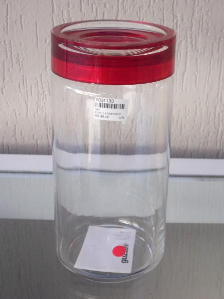POTE LATINA1500 CC VERMELHO EM VIDRO
