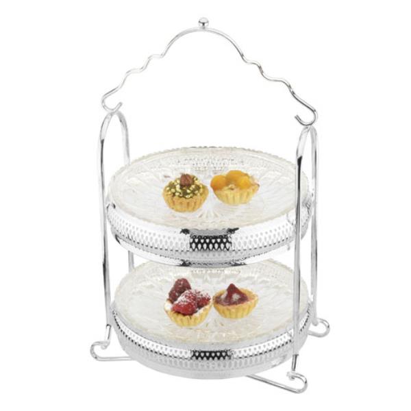 BANDEJA DUPLA 23X20X30 CM VISTORIA SILVER