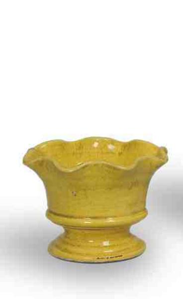 CENTRO MESA CERAMICA AMARELO