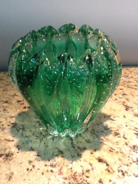 LAMPARINA S/OURO 14 VERDE ESM S/OURO