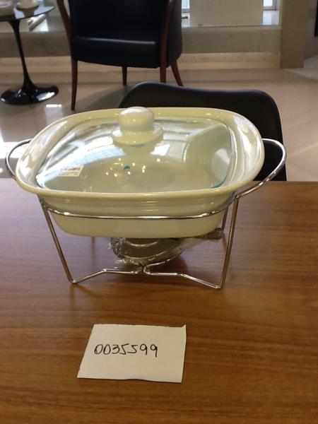 RECHAUD QUADRADO C/ TAMPA 32 CM