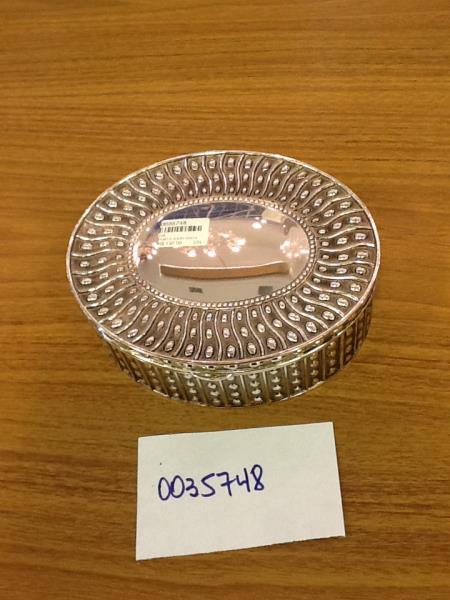 PORTA JOIAS 16X14X6 CM METAL PRATA