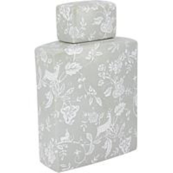 POTICHE 30 CM HOME CO LILLE CERAMICA CINZ/BRANC