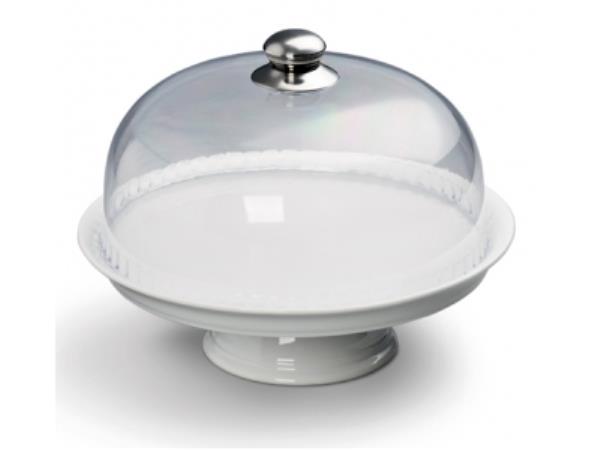 PRATO BOLO C/PE E TAMPA PLAST 30X30X22CM