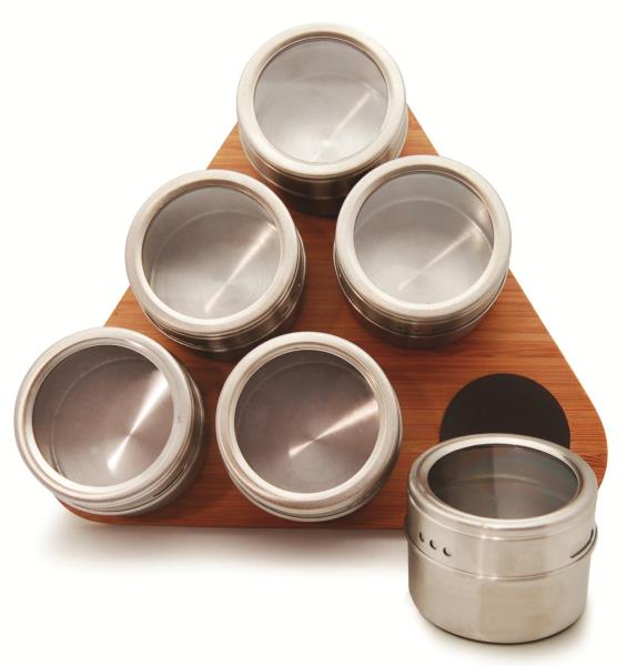 PORTA TEMPEROS C/ SUPORTE 7 PCS BAMBU COZI