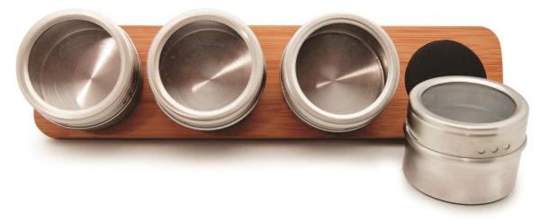 PORTA TEMPEROS C/ SUPORTE 5 PCS BAMBU COZI