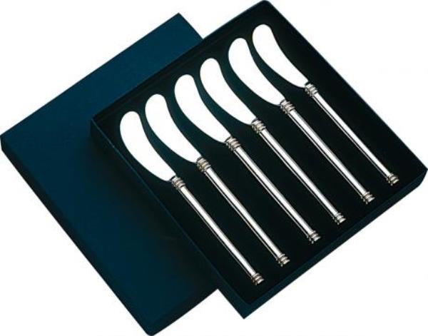 CJ 6 PCS FACA P/ PATE ATENAS PRATA