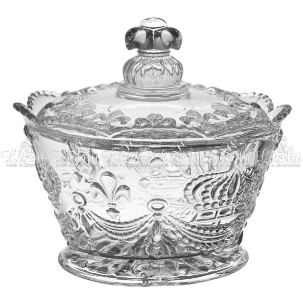 POTICHE EM CRISTAL INCOLOR