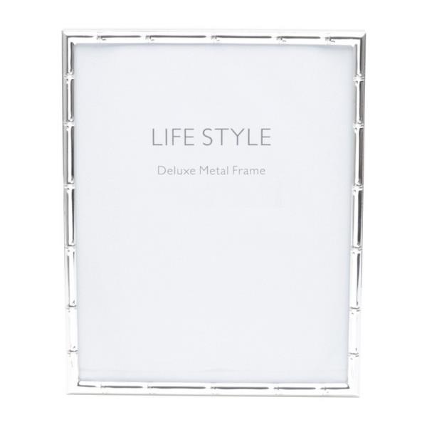 PORTA RETRATO DE ACO BAMBOO PRATA 15X20CM