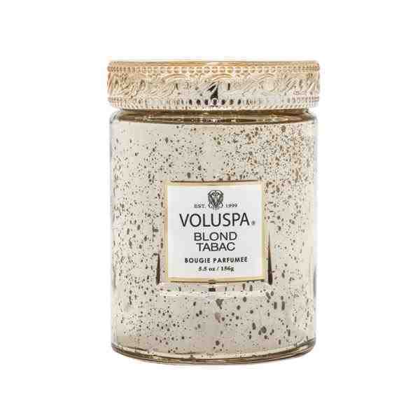 MINI VELA POTE VIDRO 50H BLOND TABAC