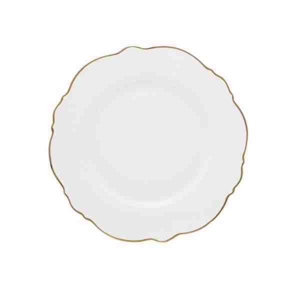 JG 6 PRATOS RASOS PORC MALDIVAS BCO C/ FIO DOUR.