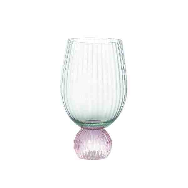 TAÇAS DE VINHO TINTO COLORS 390ML VERDE COM ROSA