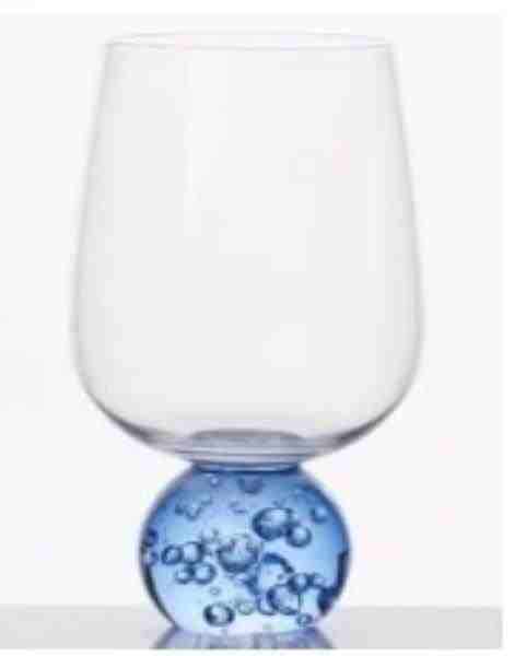 TACA TRANSPARENTE E AZUL 540ML