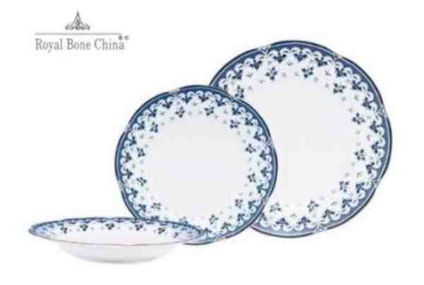 JOGO DE 06 PRATOS SOBREMESA BLUE LEAF