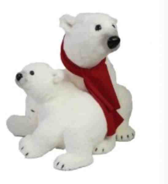 FAMÍLIA GIGANTE DE URSOS COM CACHECOL DE LÃ VERMELHO