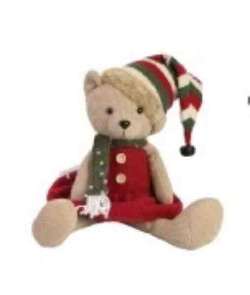 URSA DE PELUCIA VESTIDO E TOUCA CLASSIC
