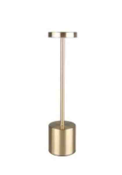 LUMINARIA DE MESA LED 3 TONS UBS COSMOS 8CM X 8CM X 35CM DOURADA