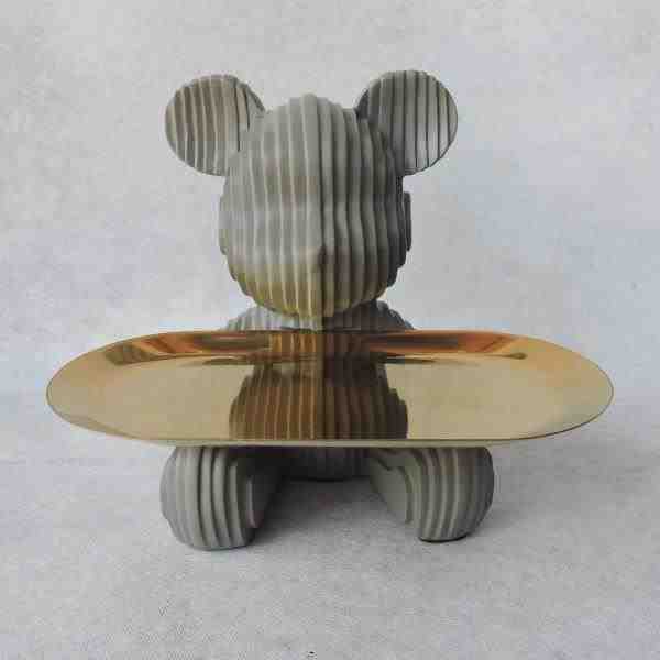 ESCULTURA MOUSE WHITE GOLD RESINA AMA6-B2514