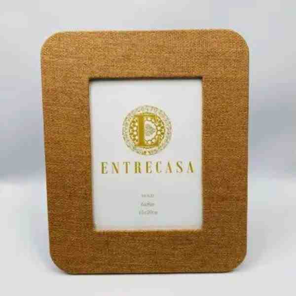 PORTA RETRATO MDF ARREDONDADO PALHA CESTARIA