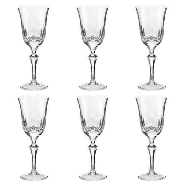 CJ 6 TAÇAS DE CRISTAL PARA VINHO TINTO 350 ML