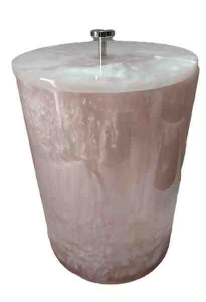 LIXEIRA REDONDA MÉDIA FECHADA (5LITROS) 19X27 CM POLIDO