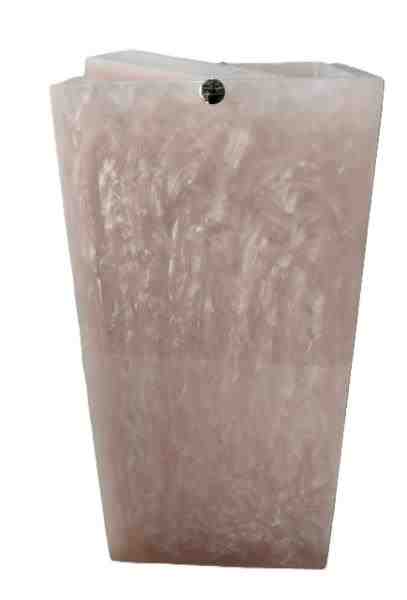 LIXO QUADRADO GRANDE COM TAMPA BASCULANTE ( 8 LITROS) 17,5X17,5X37 CM POLIDO