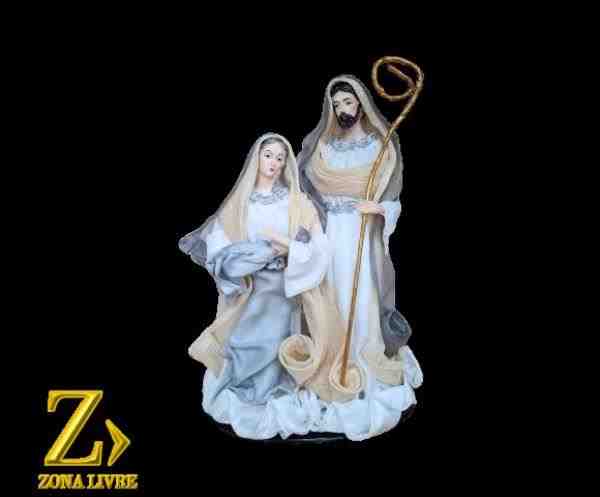 SAGRADA FAMILIA TECIDO PRATA / BRANCO 30CM