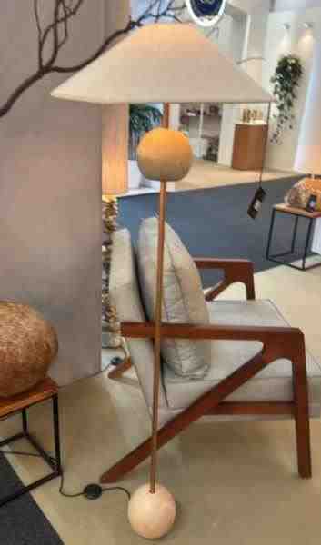 LUMINARIA DE PEDRA BOLA CHAPEU