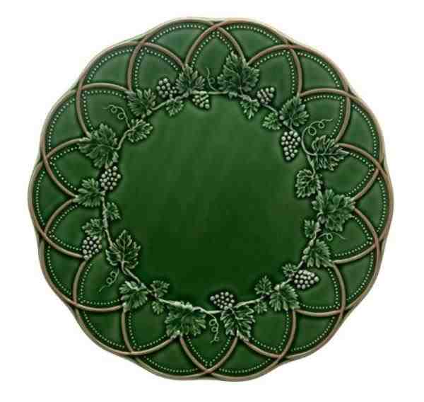 PRATO MARCADOR 32,5 CM  VERDE / CASTANMHO