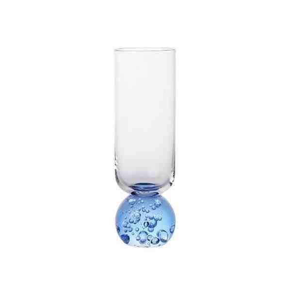 CJ 06 TAÇAS TRANSPARENTE E AZUL 250 ML