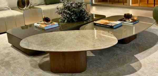 MESA CENTRO SATURNIA AMERICAN WALNUT ACAB MARMORE POLIDO 1520X910X260