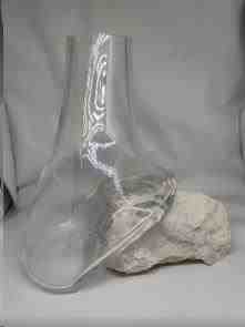 VASO DE DECORAÇÃO EM MURANO NATURE TRANSPARENTE