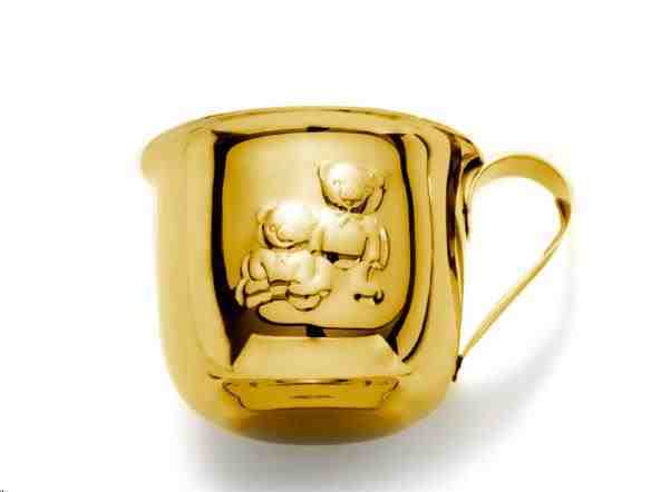 CANECA VERCELLI INOX REVESTIDO OURO 24K (GO4235)