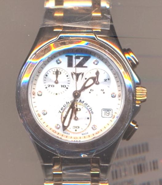 RELÓGIO TM GENT CHRONO STEEL/GOLD METAL BAND