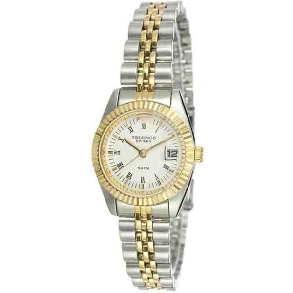 REL. PULSO QTZ TECHNOS DOURADO FEM.