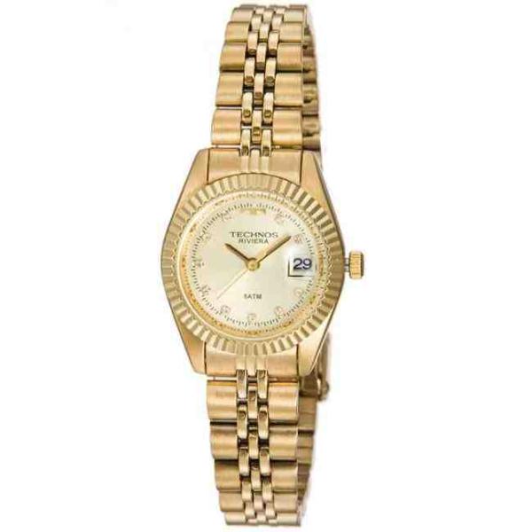 REL.PULSO QTZ TECHNOS DOURADO FEM.