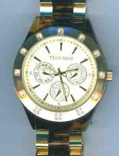 REL.PULSO QTZ TECHNOS DOURADO FEM.