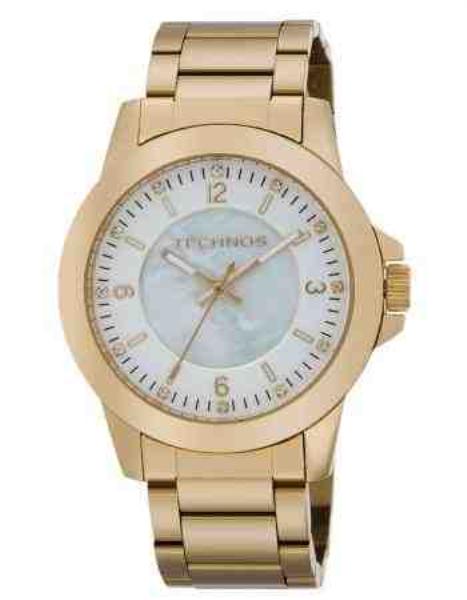 REL.PULSO QTZ TECHNOS DOURADO C/ 3 PULS FEM.