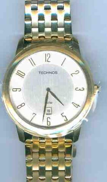 REL.PULSO QTZ TECHNOS DOURADO MASC