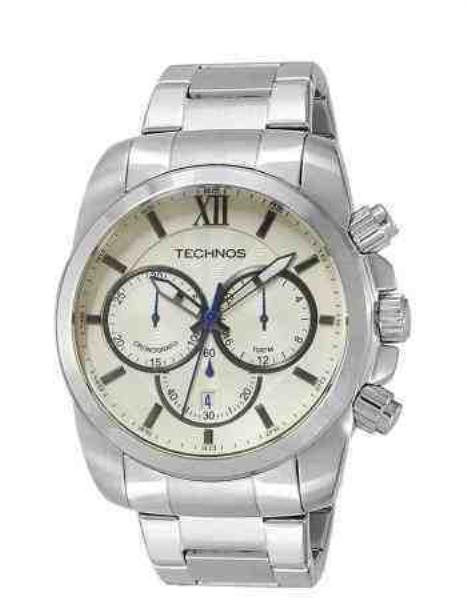 REL. PULSO QTZ TECHNOS AÇO CRONOGRAFO M