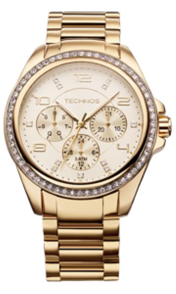 T-PULSO AÇO DOURADO PULSEIRA DOURADA QZ