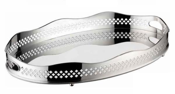 BANDEJA C/ GALERIA OVAL 70X46X9CM