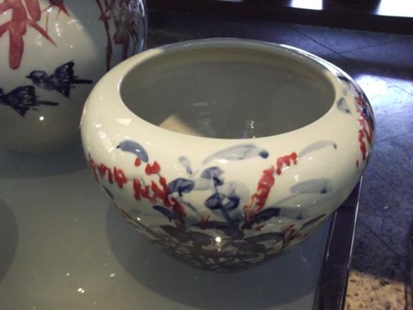 CACHEPO FLOREIRA REDONDO FLOHAS AZUL/VERMELHO