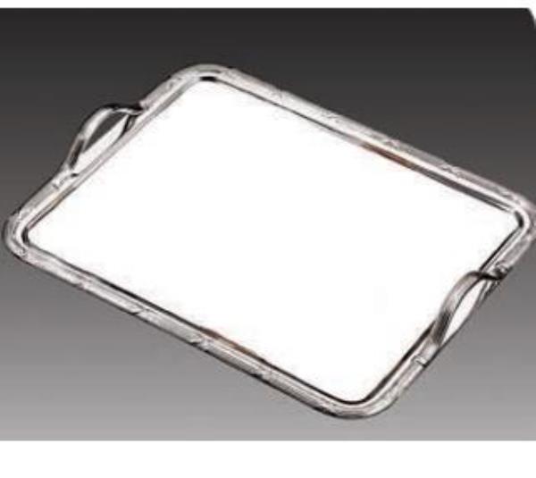 BANDEJA 42 X 33 CM CROISE C/ ALCA PRATA